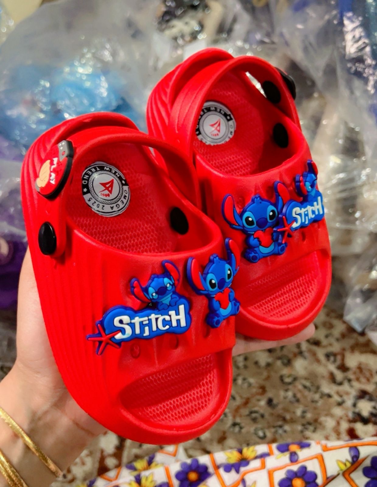 Red Stitch Crocs