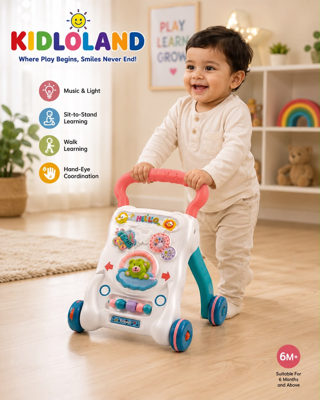 Children’s Music Walker (Sit-to-Stand Learning Walker)