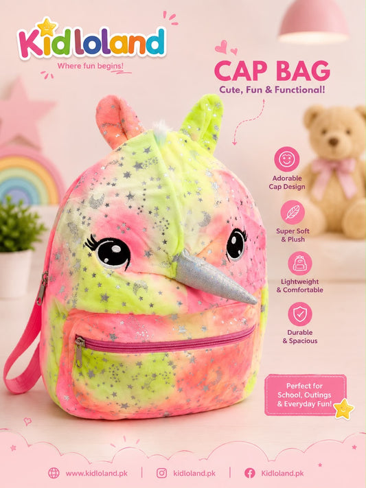 Rainbow Unicorn Plush Backpack with Cap🦄