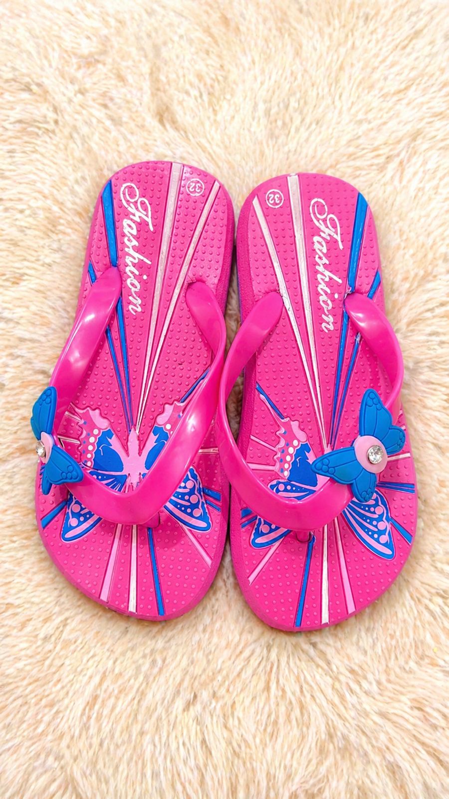 Girls Butterfly Slippers(Flip flops)