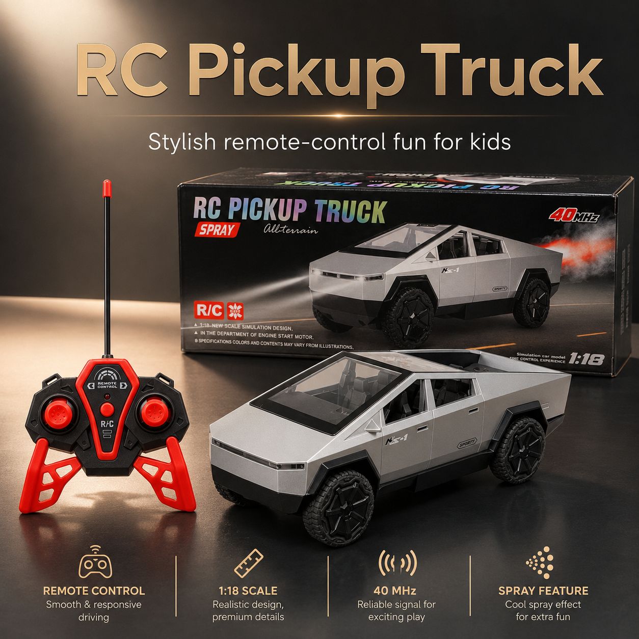 Tesla RC Pickup Truck (Spray Version)