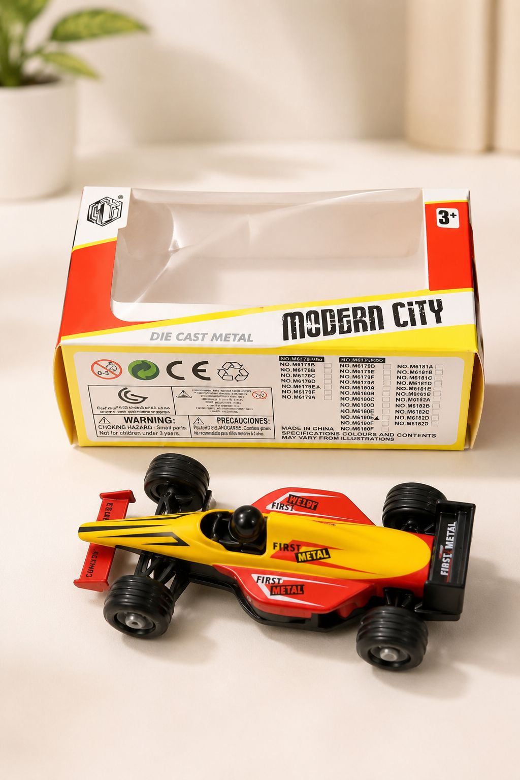 Die-Cast Formula Racing Car yellow