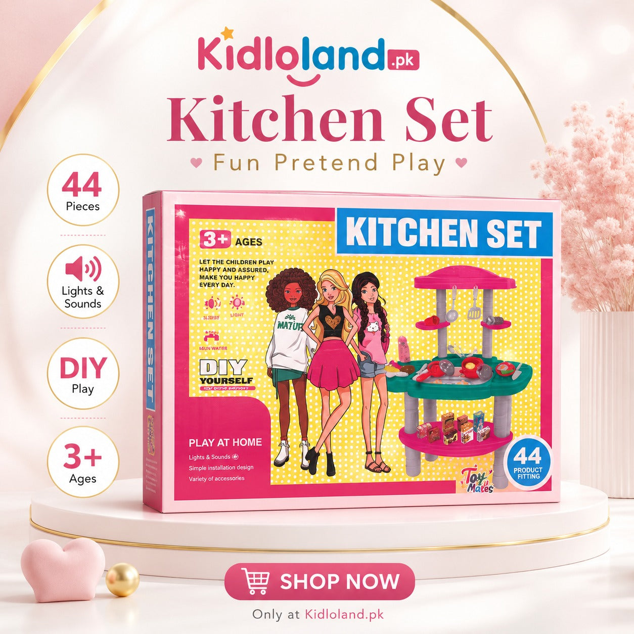 Kitchen Set β Fun Pretend Play (44 Pieces)