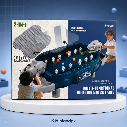2-in-1 Multi-Functional Building Block & Battle Shooting Table