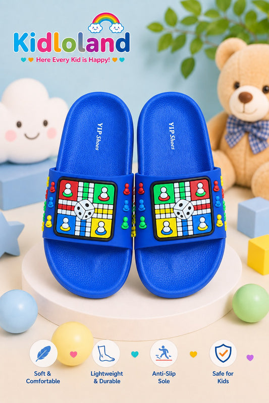 Ludo black/blue/Red Kids Slippers