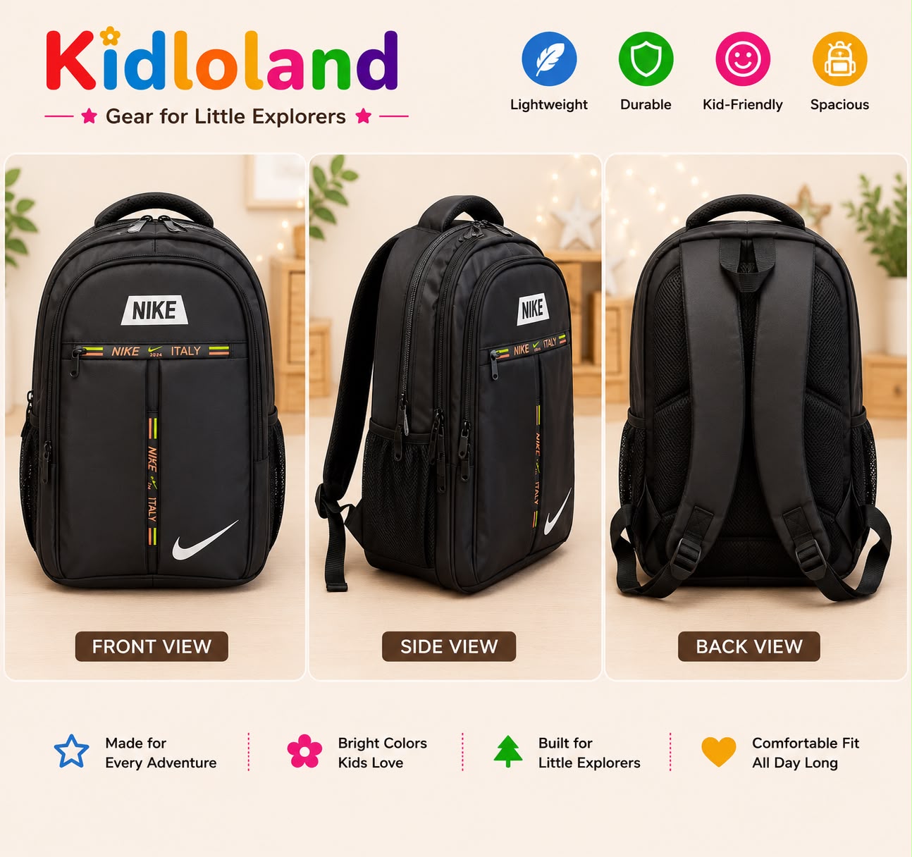 Imported Nike Multi-Compartment Backpack (17-18")