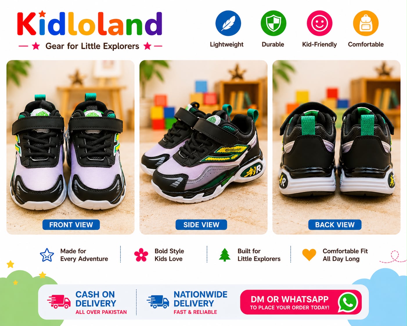 Imported Green Air kids Sneakers (CG-05)