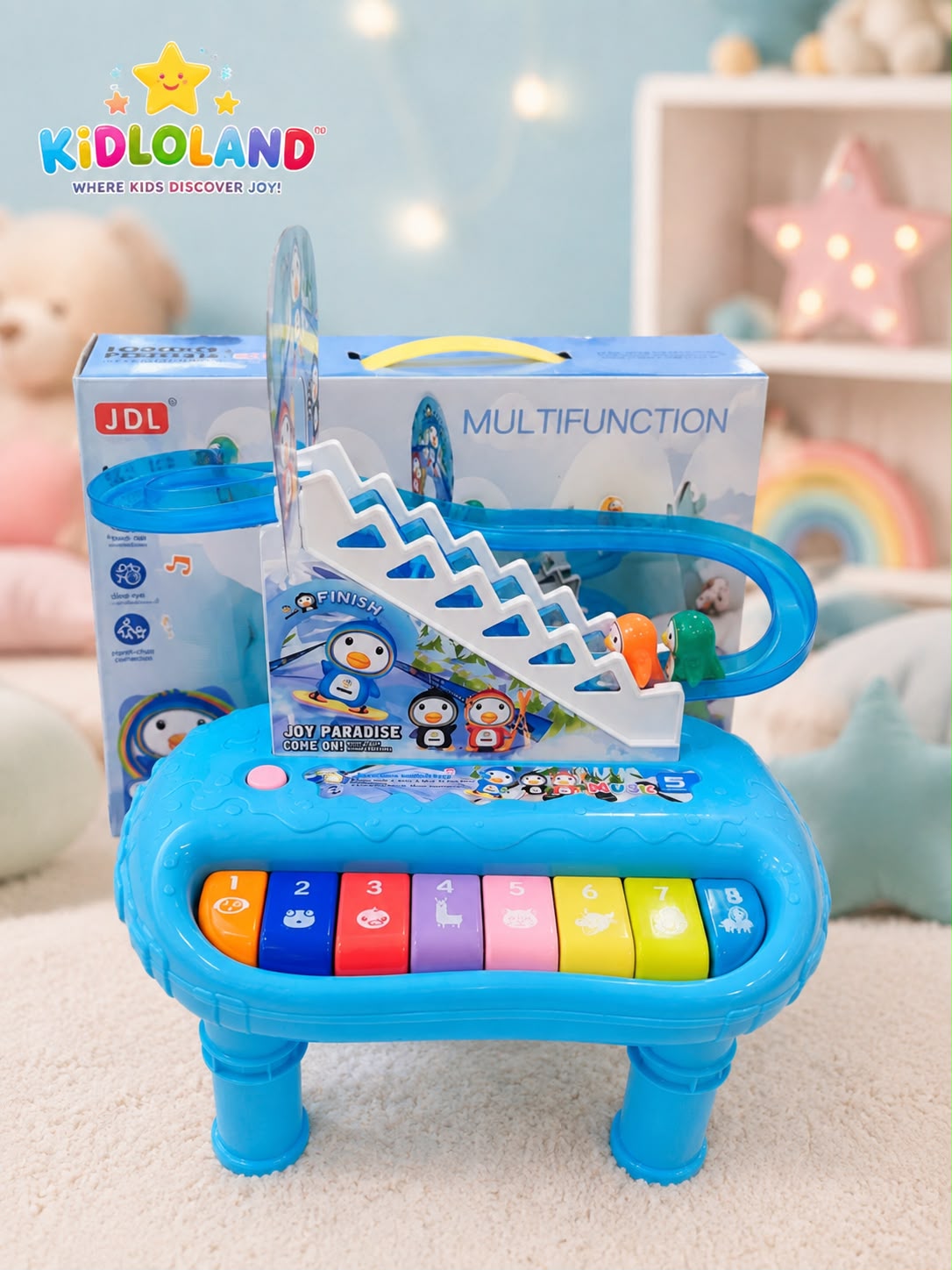 π§ Penguin Climbing Stairs Musical Piano Toy