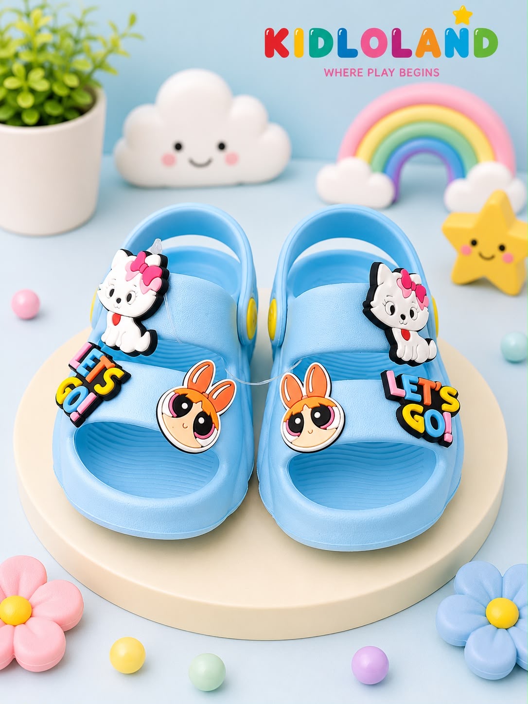 Cute Kitty Kids Slippers