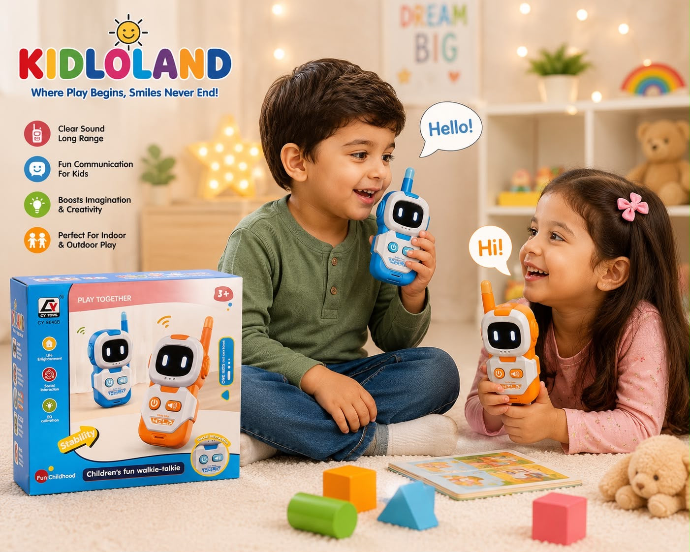 Children’s Fun Walkie-Talkie (Robot Design)