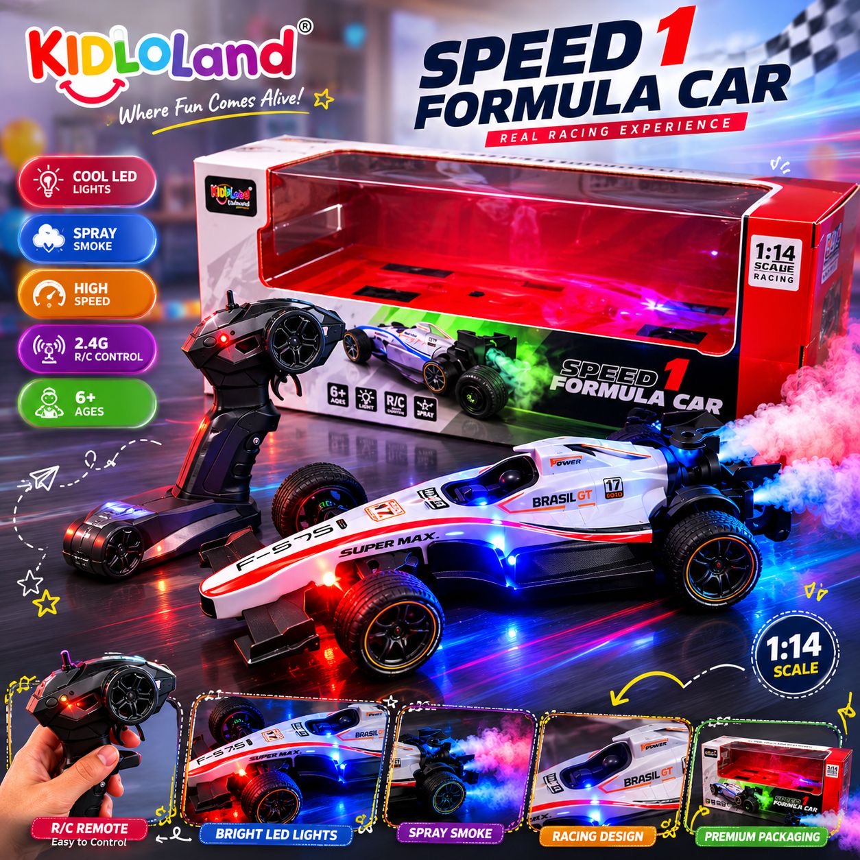 Speed Formula 1 RC Car (1:14 Scale)