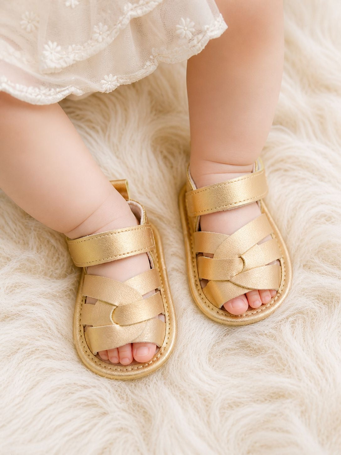 Baby Girls Premium Gold Sandals