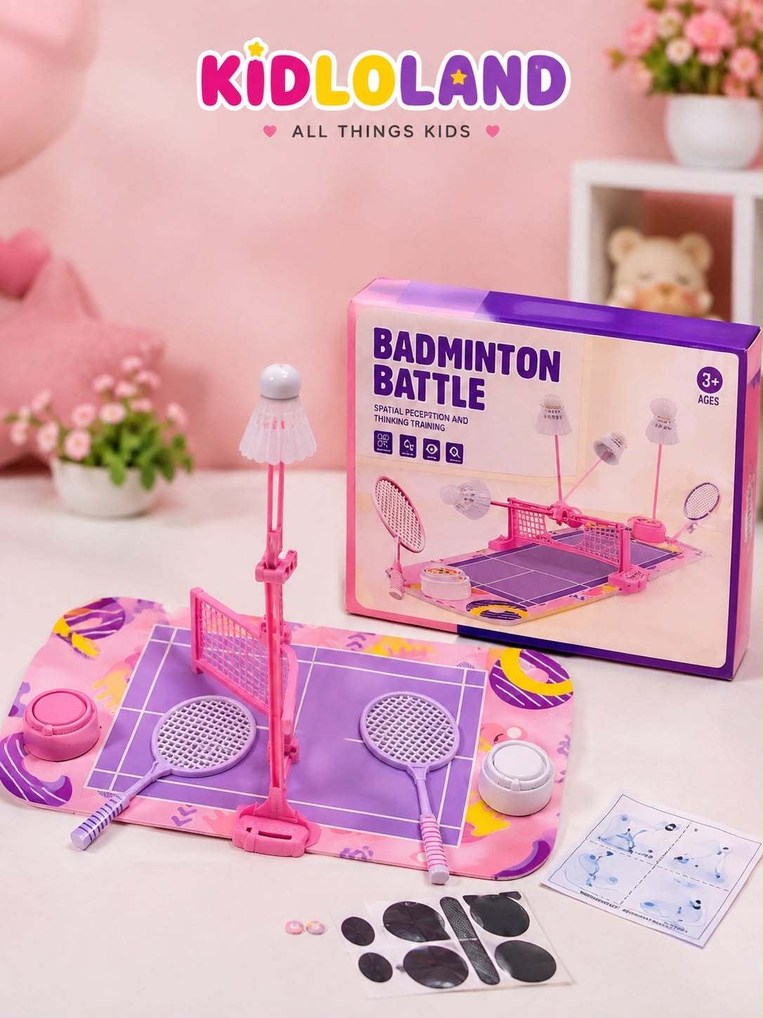 Badminton Battle Set – Mini Tabletop Badminton Game for Kids (Ages 3+)