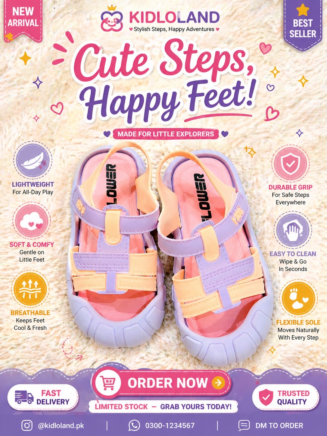 Cute Steps Sandals