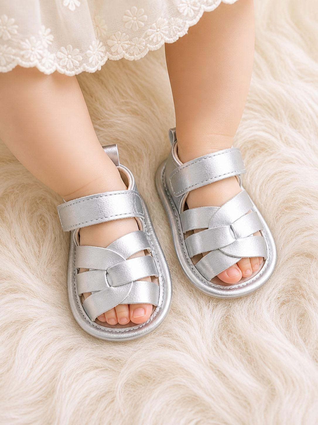 Baby Girls Premium Silver Sandals