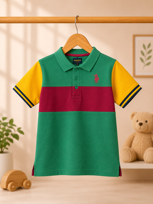 Kids GR.Color Block Polo T-Shirt