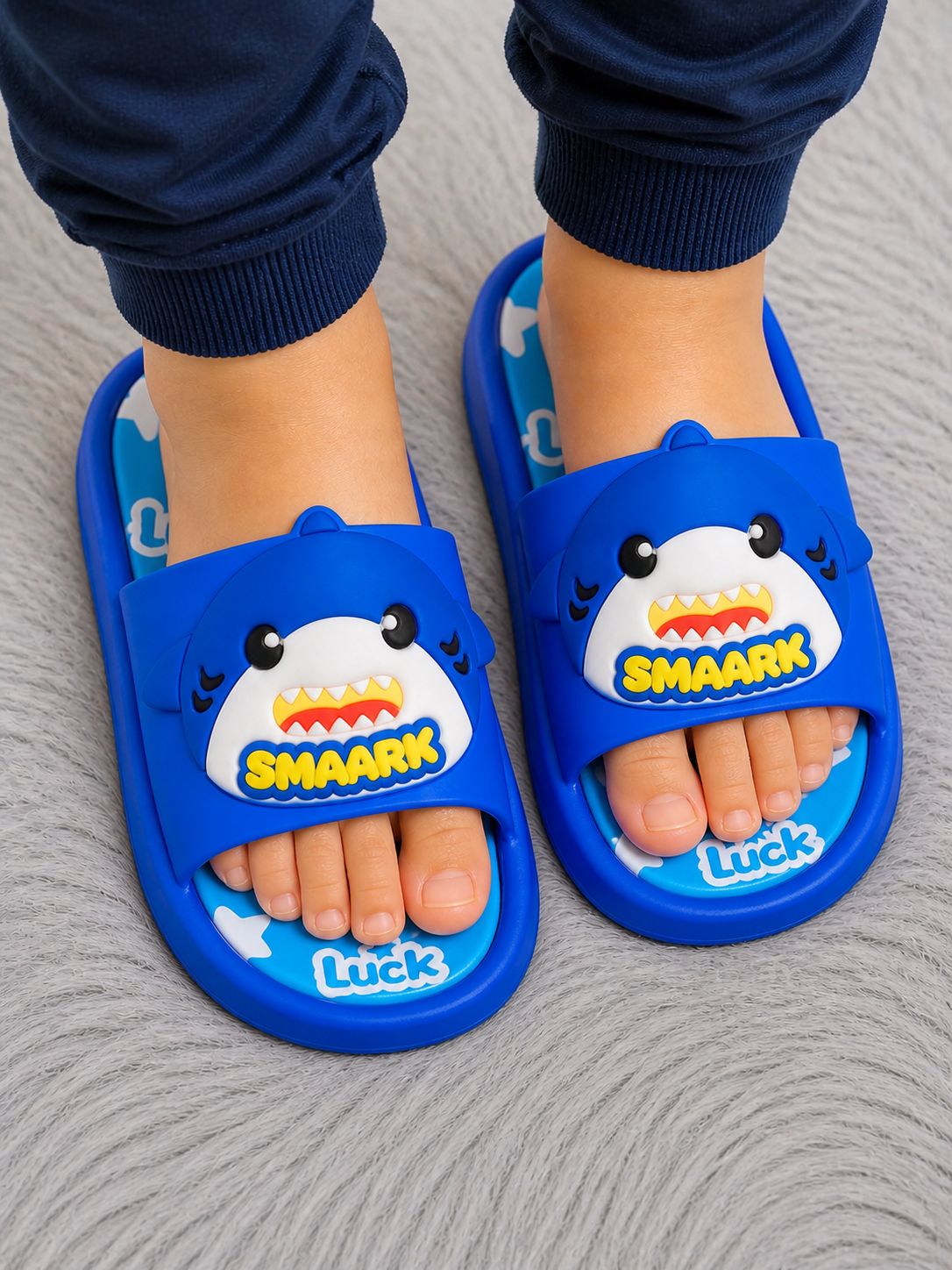 Kids Shark blue Slippers