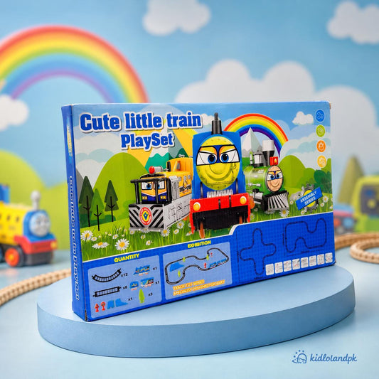 Cute Little Train PlaySet – Kids Assembly Track Toy Set with Character Trains