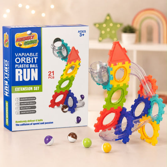 Variable Orbit Plastic Ball Run (21 PCS)