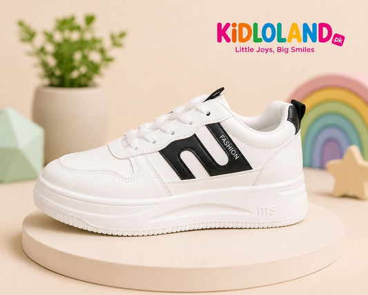 Women’s Classic White & Black Platform Sneakers