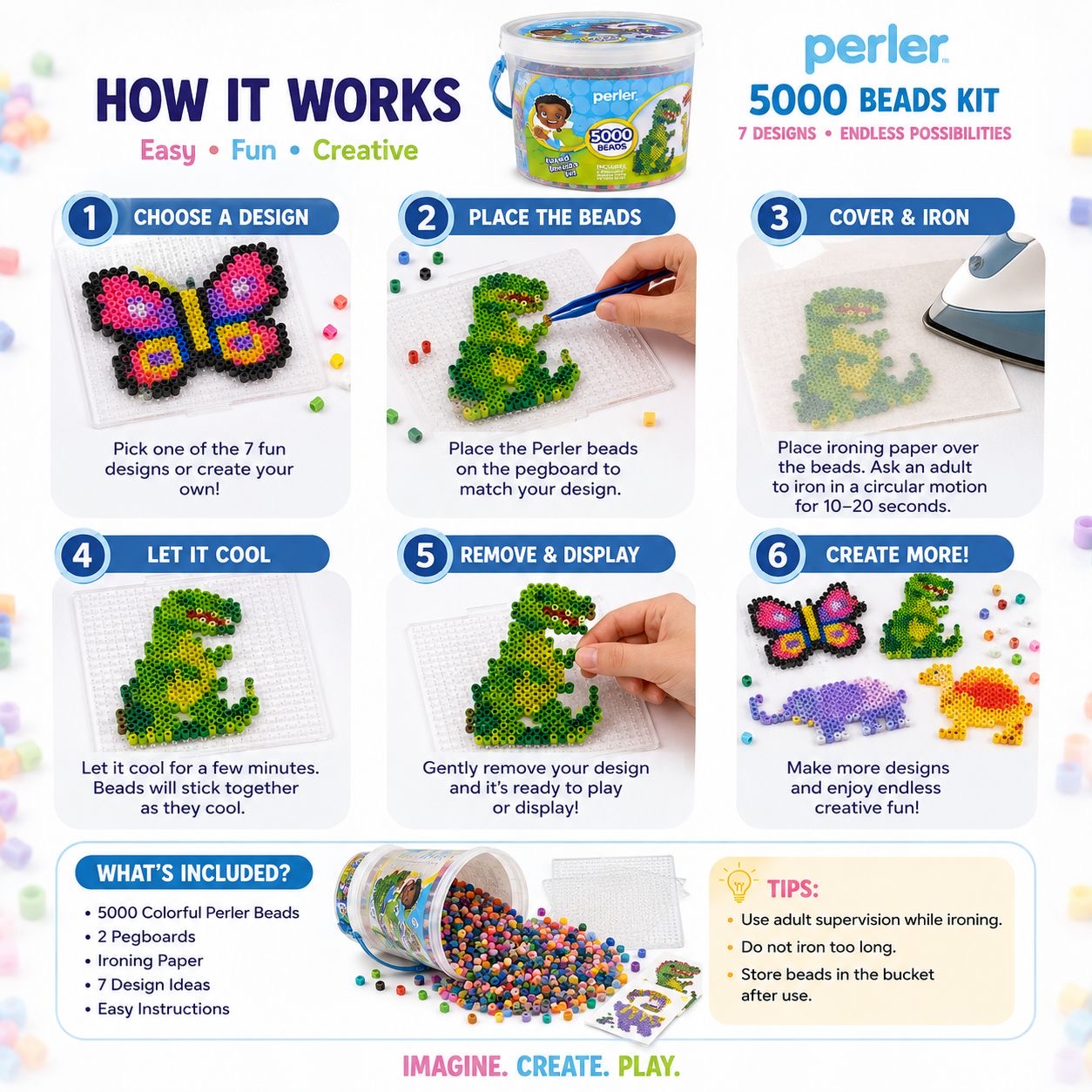 Perler 5000 Beads Kit (Brand New)