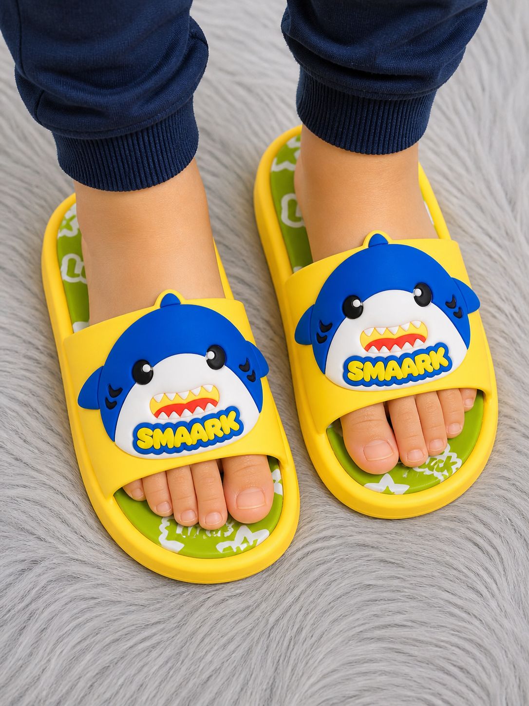 Kids Shark yellow Slippers