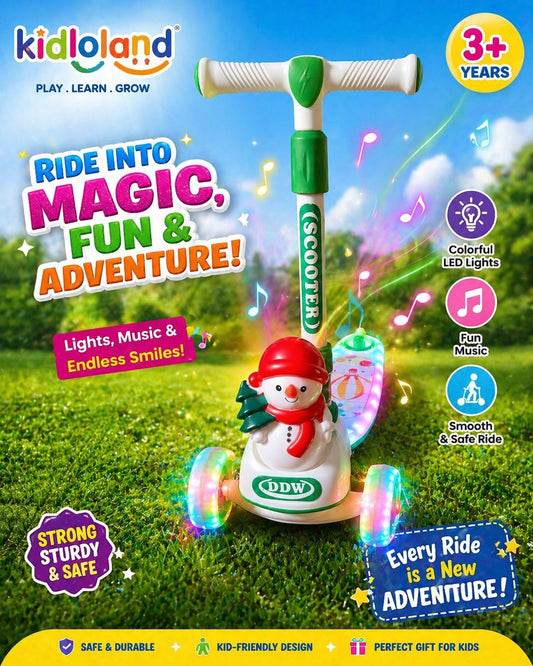 Kids Musical LED Scooty (3 Wheels)