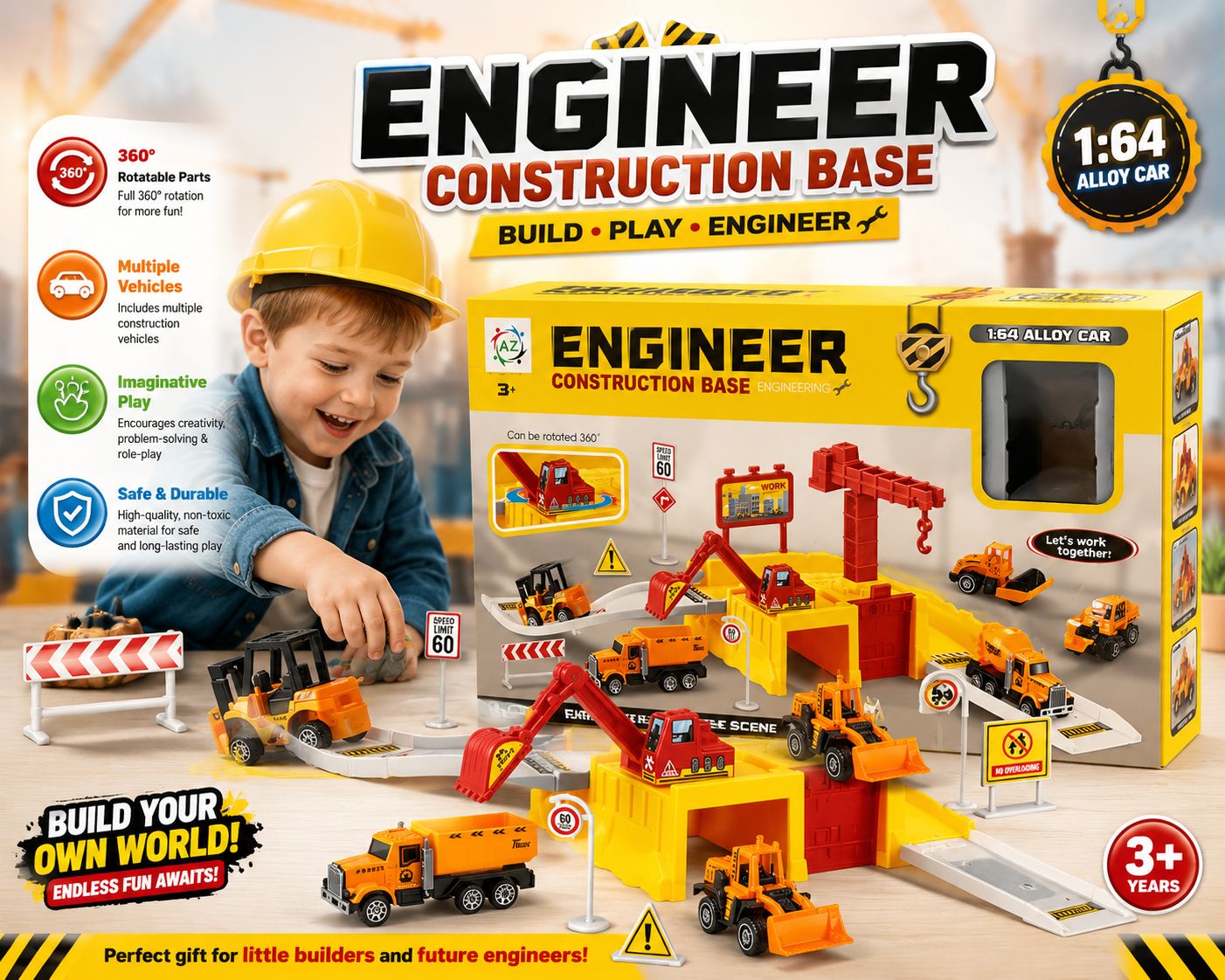 Engineer Construction Base Play Set