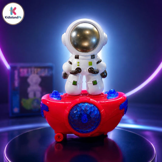 Astronaut Skateboard Toy with Spray Mist, Lights & Music – 360° Automatic Space Toy for Kids