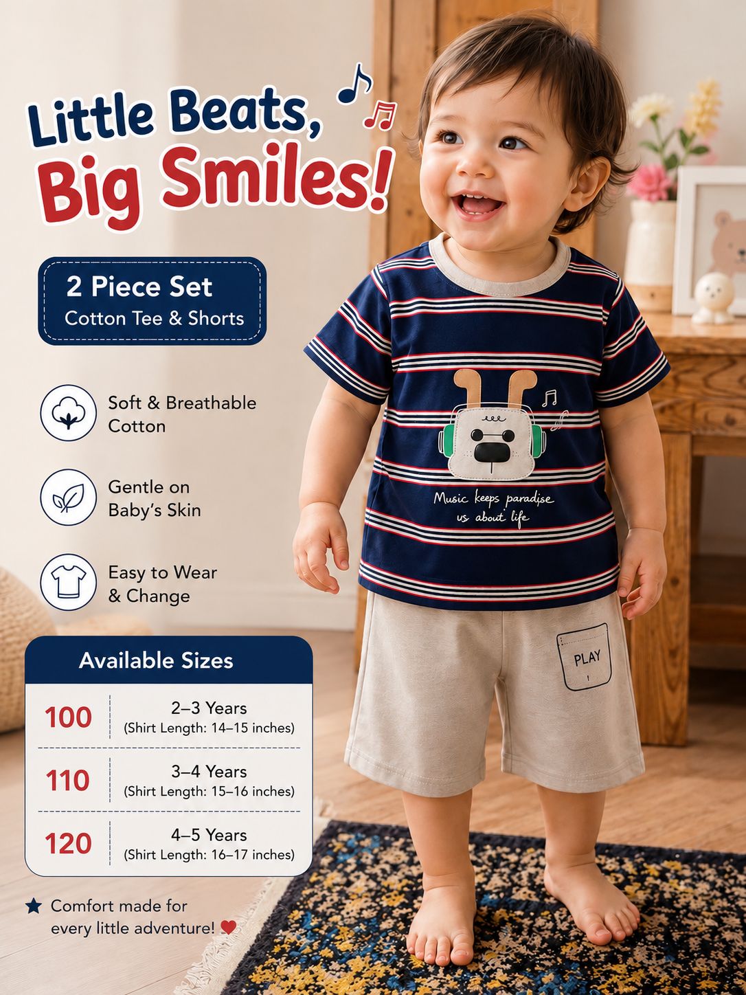 Kids Play shirt + short (set)