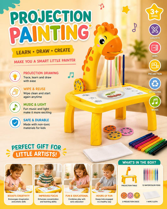 Projection Painting Table for Kids