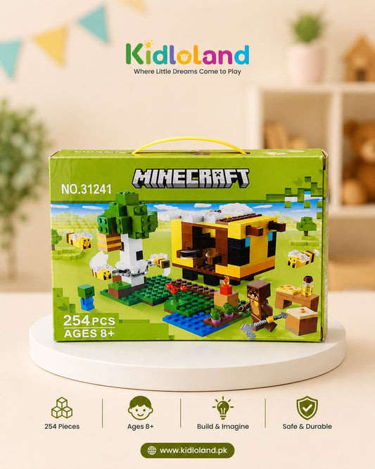 Minecraft Bee Cottage Building Blocks Set – 254 Pcs Brick Building Toy (No. 31241) | Ages 8+