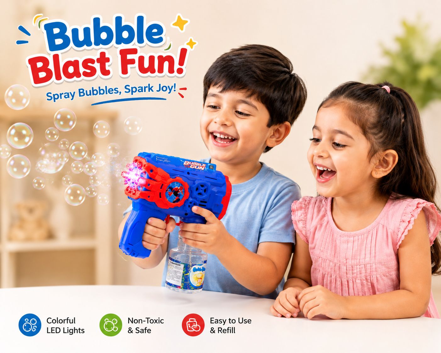 Bubble Blast Fun – LED Bubble Gun