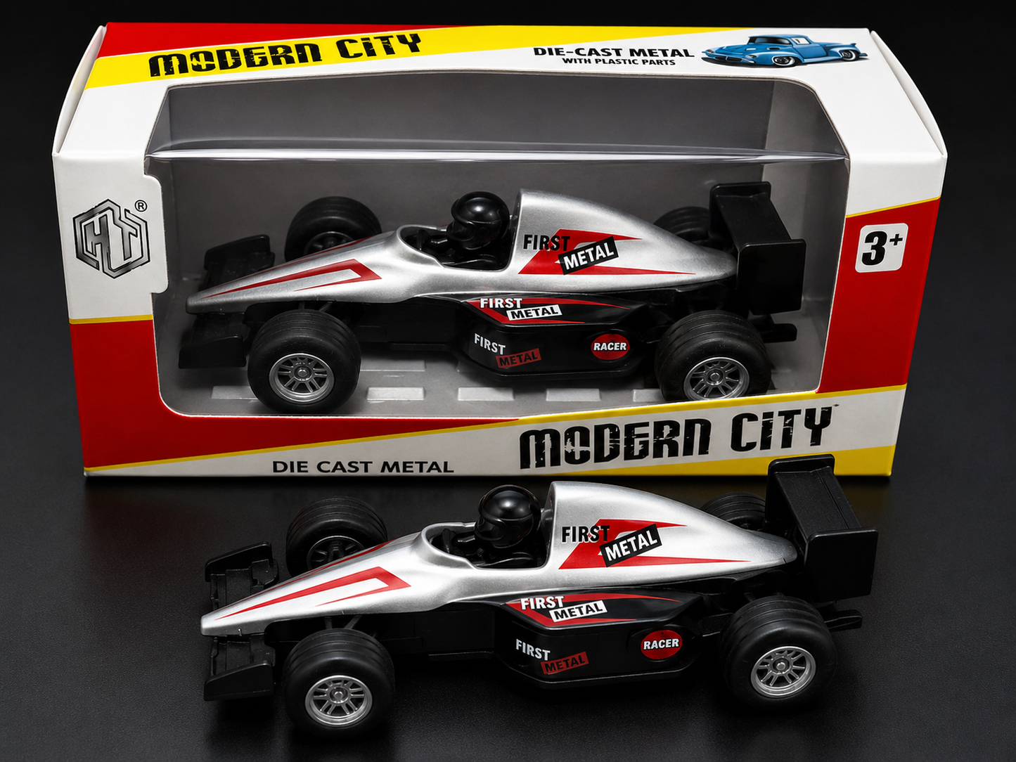 Die-Cast formula Car Silver