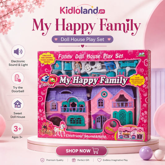My Happy Family Doll House Play Set