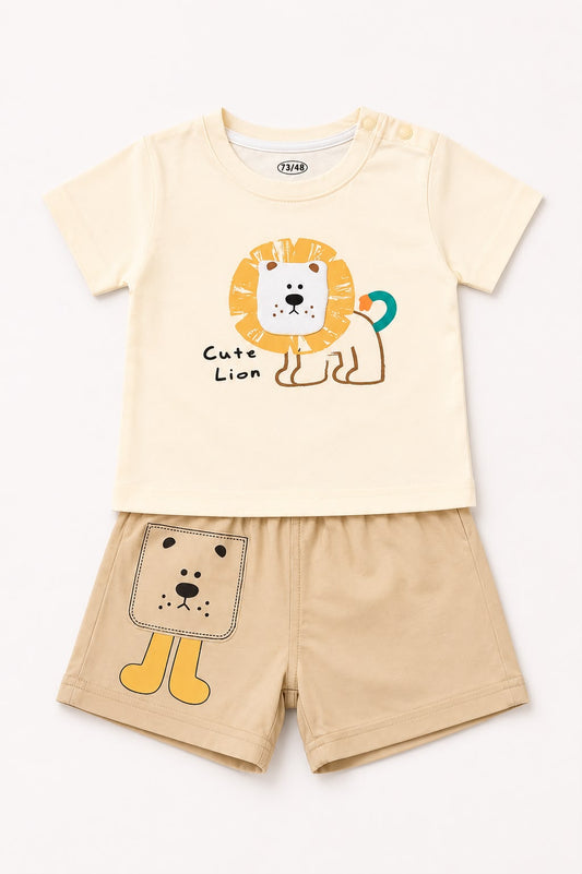 Cute Lion Baby Summer 2 piece set