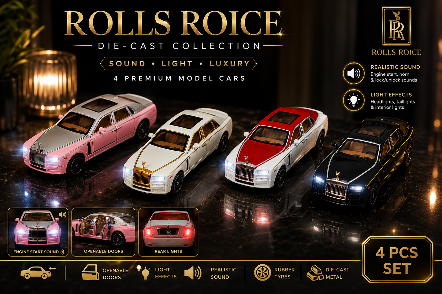 Luxury Rolls Royce Die-Cast Model Car