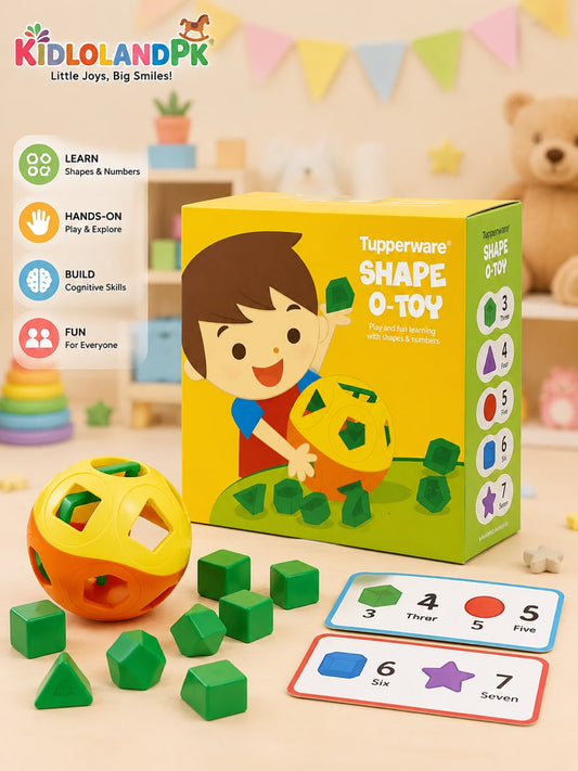 Tupperware Shape-O-Toy Educational Shape Sorter Ball with 10 Blocks