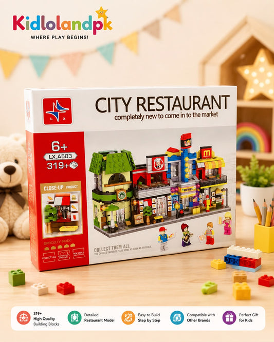 City Restaurant Building Blocks Set – 319+ Pieces