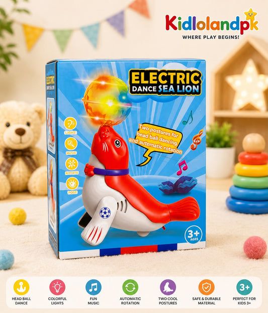 Electric Dancing Sea Lion with Rotating Ball, Lights & Music