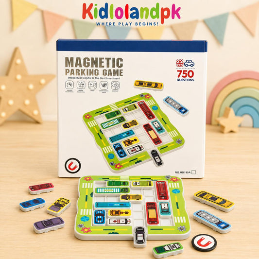 Magnetic Parking Logic Puzzle Game – 22 Pieces & 750 Challenges