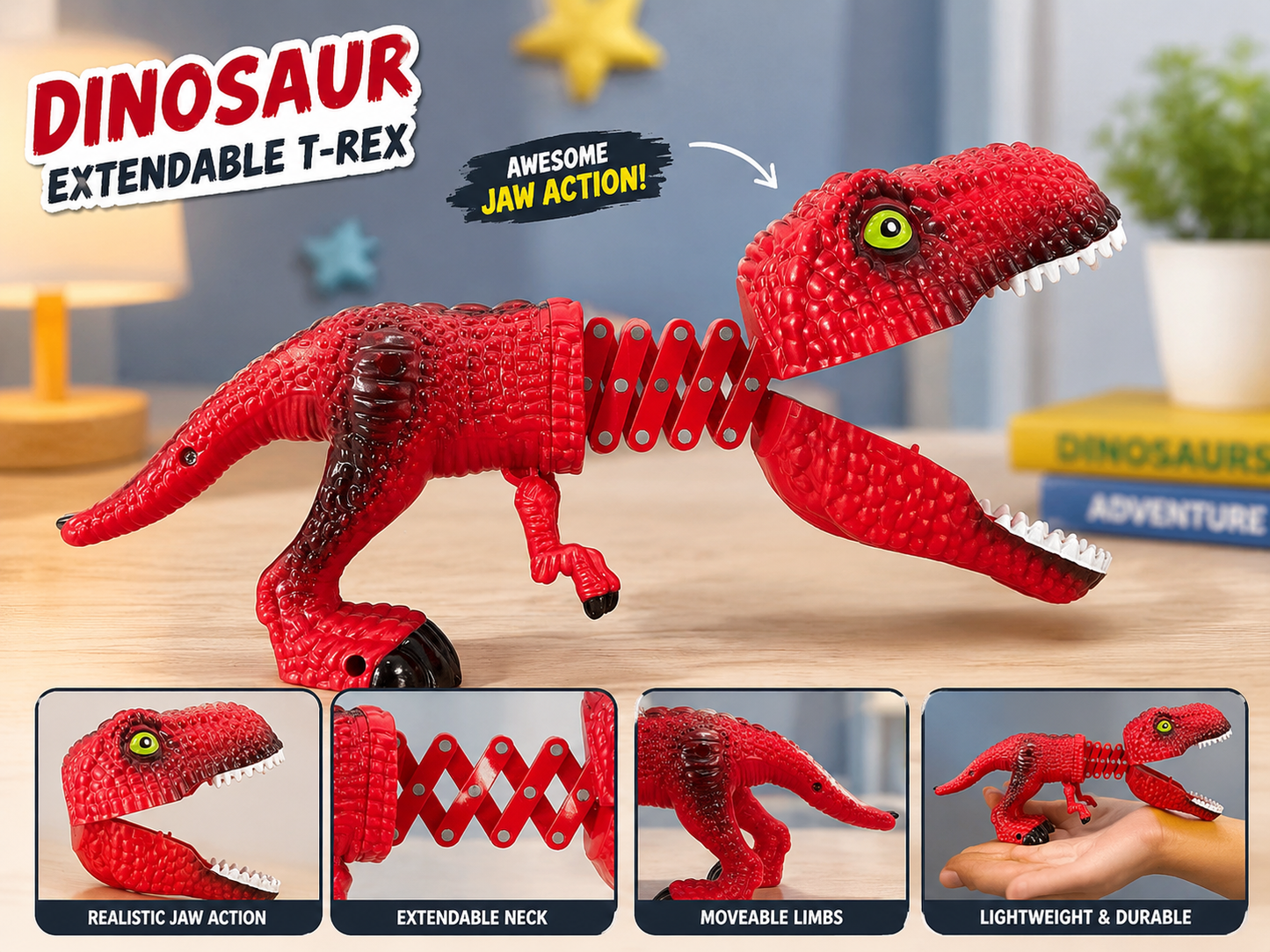 Extendable T-Rex Dinosaur Toy