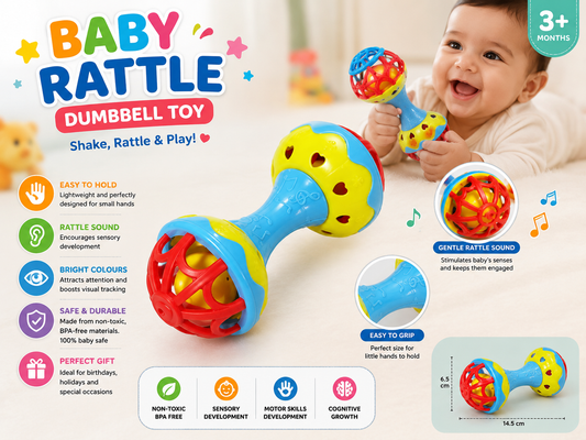 Baby Rattle Dumbbell Toy