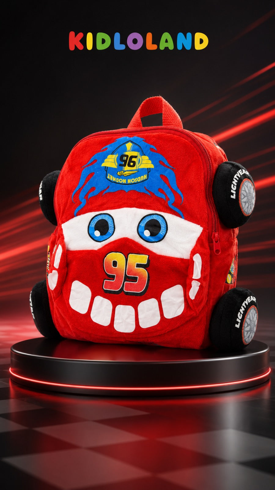 Racing Car Plush Backpack 🏎️🎒