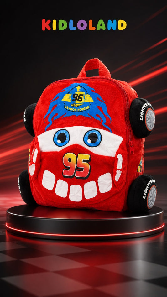 Racing Car Plush Backpack 🏎️🎒