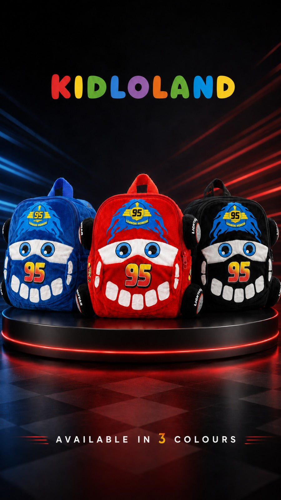 Racing Car Plush Backpack 🏎️🎒