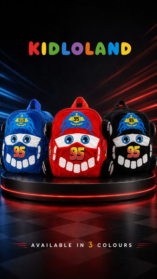 Racing Car Plush Backpack 🏎️🎒