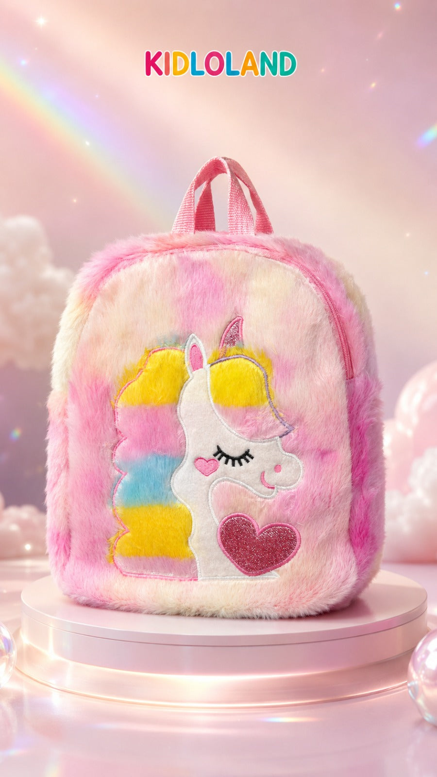 🦄 Plush Unicorn Kids Backpack