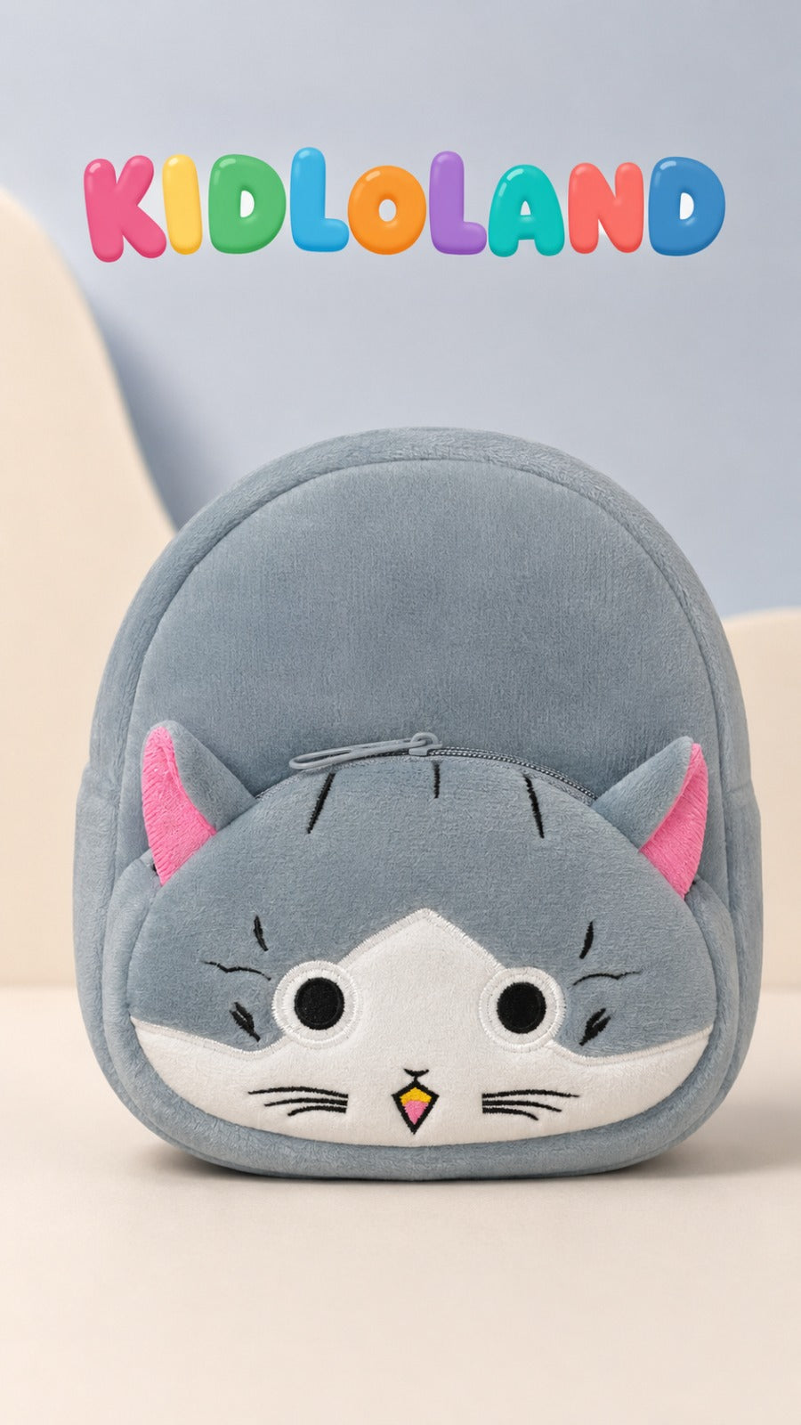 🐱 Plush Cat Kids Backpack
