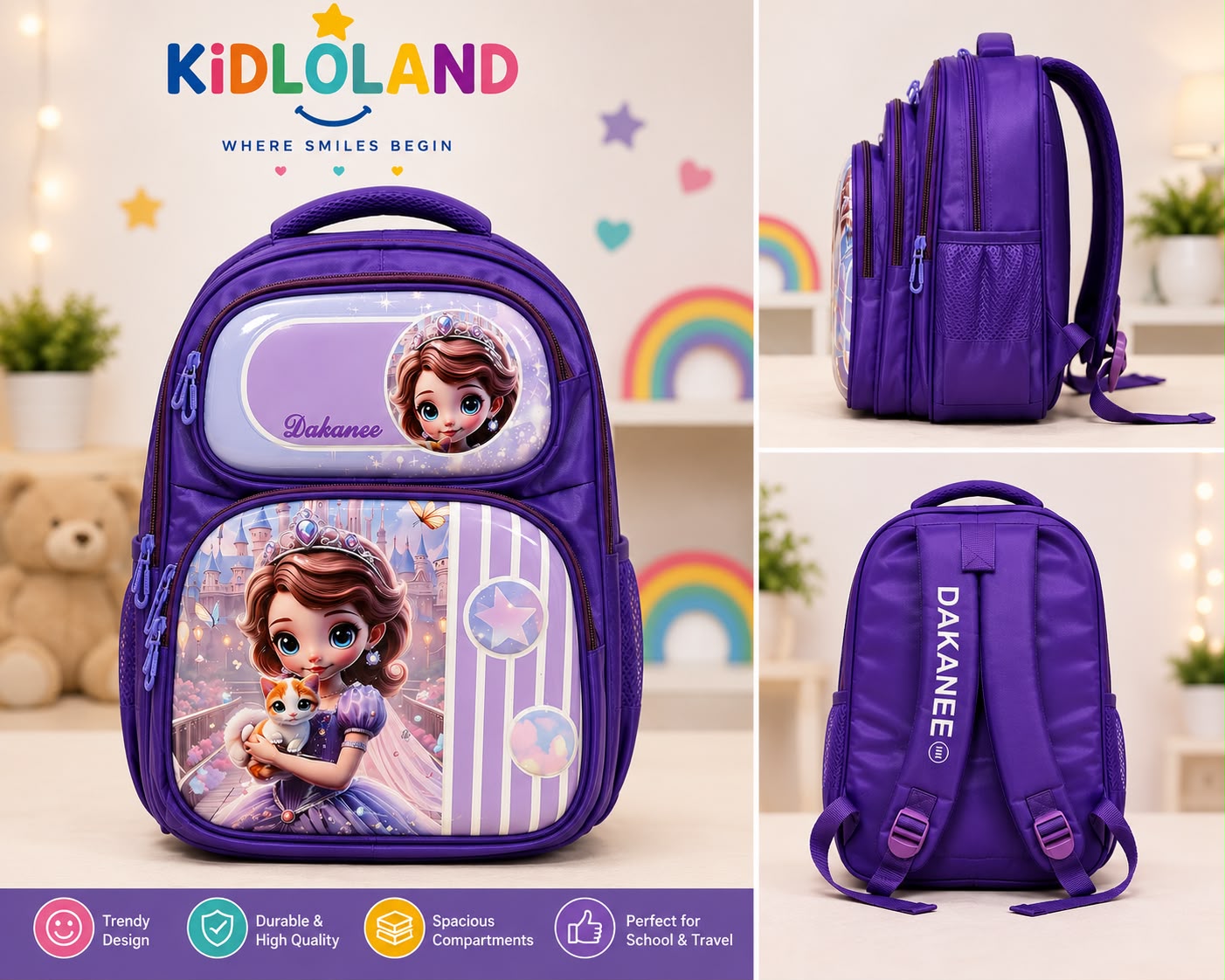Princess 3D School Backpack (17-18")